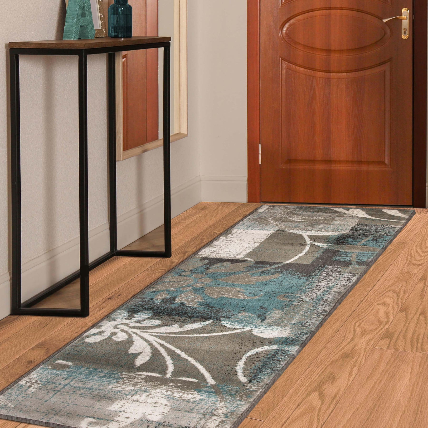 Pastiche Contemporary Floral Patchwork Indoor Area Rug or Runner