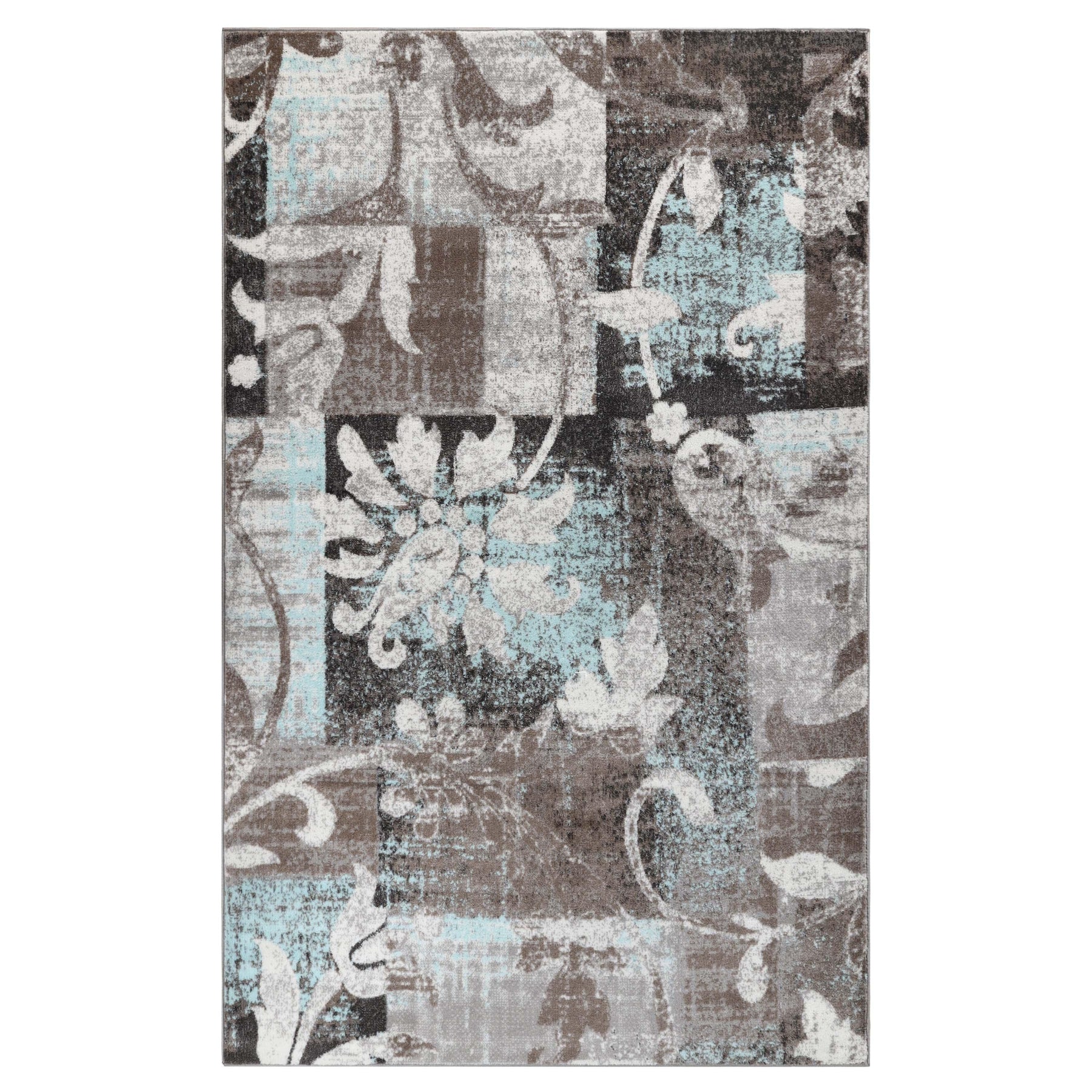 Pastiche Contemporary Floral Patchwork Indoor Area Rug or Runner