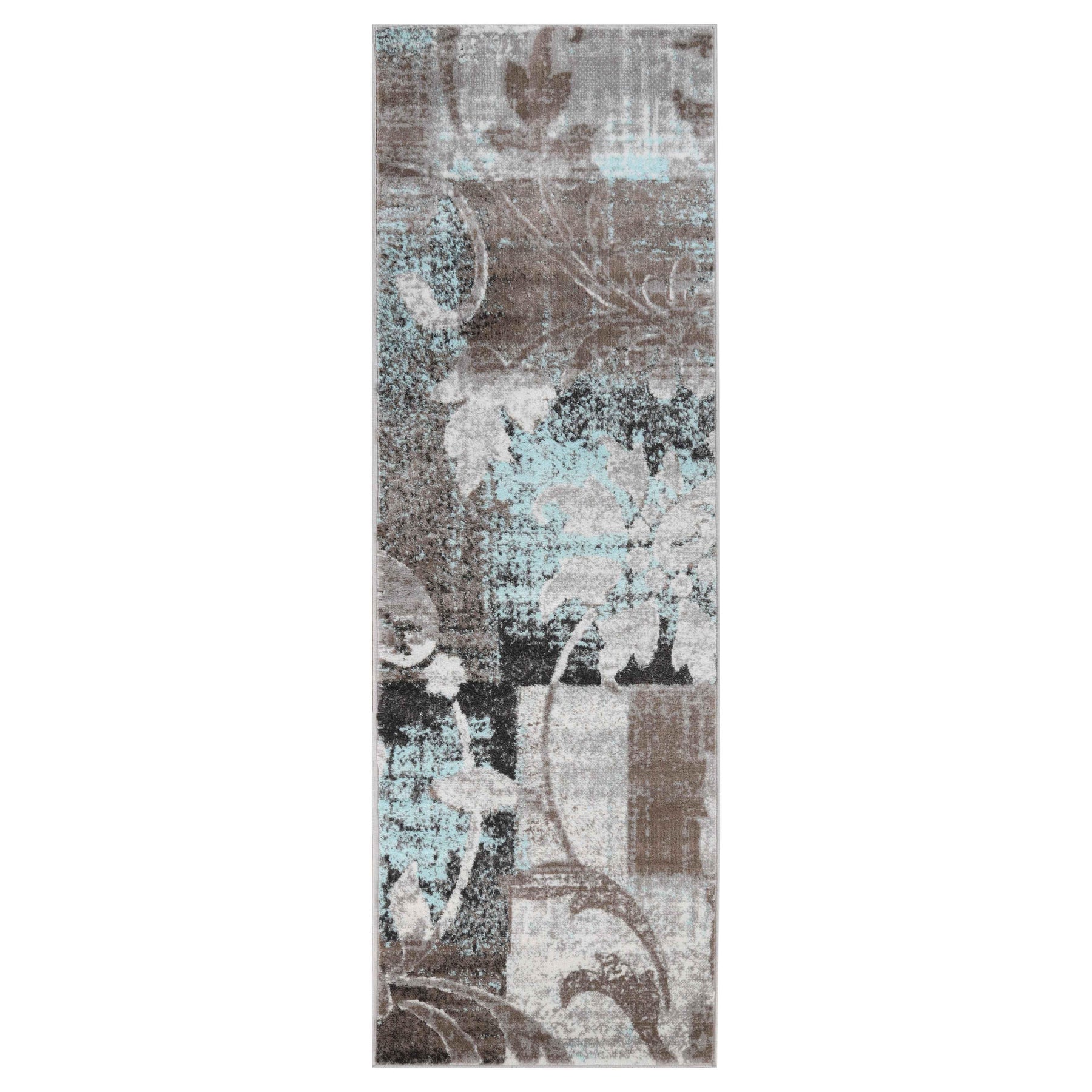 Pastiche Contemporary Floral Patchwork Indoor Area Rug or Runner