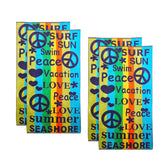 Peace Love Oversized Cotton 4 Piece Beach Towel Set