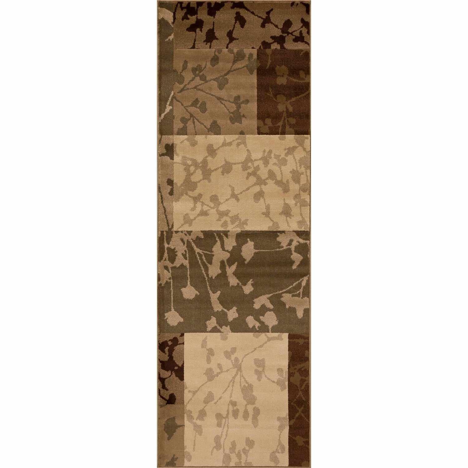 Phlox Geometric Botanical Square Indoor Area Rugs or Runner Rug