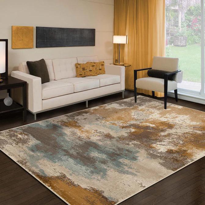 Pixi Abstract Multi-Tone Area Rugs or Runner Rug