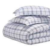 100% Cotton Flannel Plaid Farmhouse Duvet Cover Set