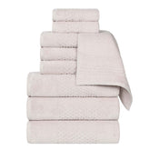Zero Twist Cotton Towels 9 Piece Playa Waffle