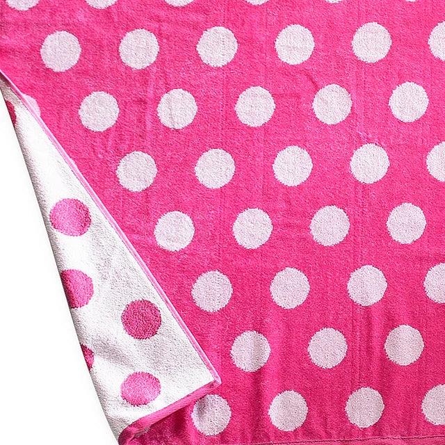 Polka Dot Cotton Oversized 2 Piece Beach Towel Set