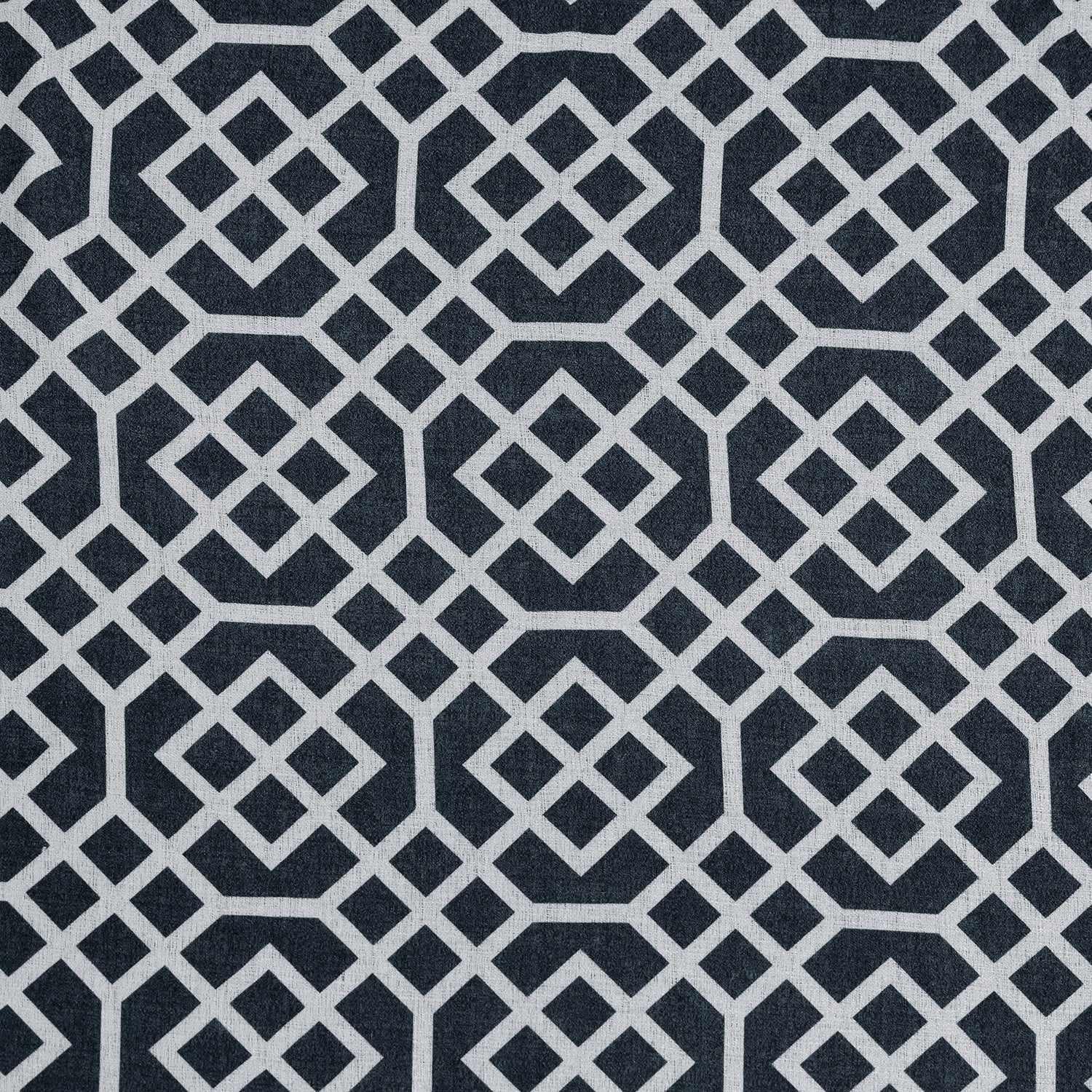 Printed Honey Comb Grommet Traditional Sheer Curtain Panel Set