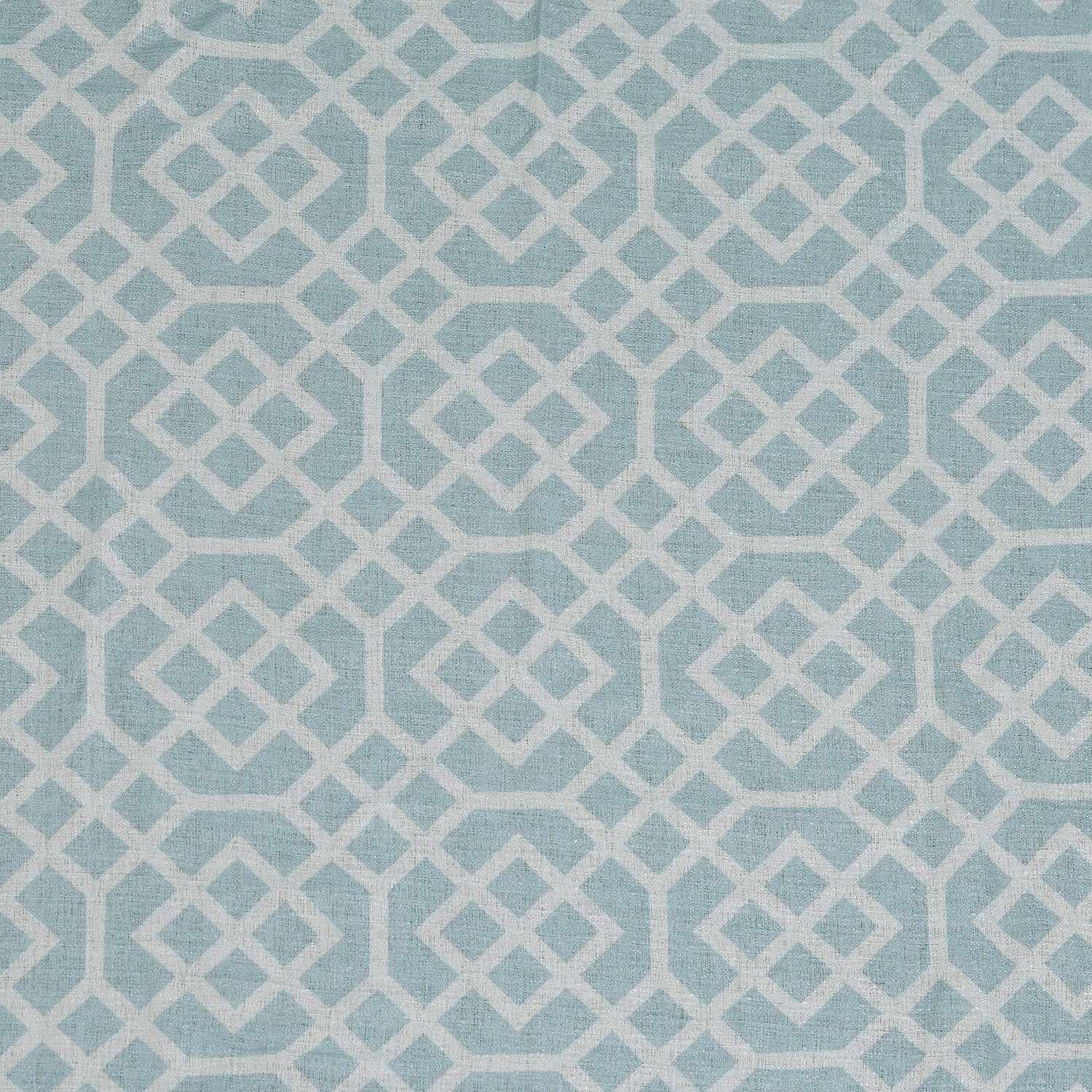 Printed Honey Comb Grommet Traditional Sheer Curtain Panel Set