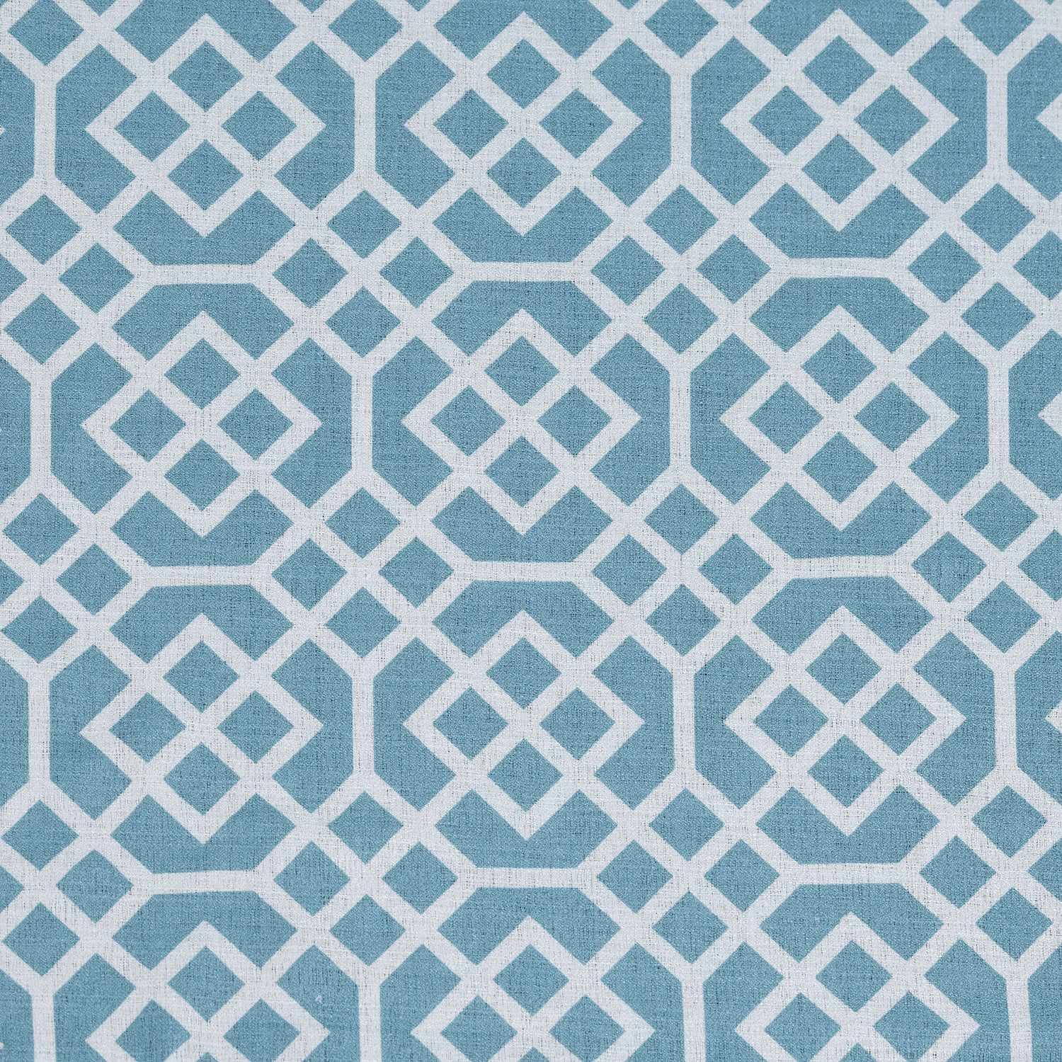 Printed Honey Comb Grommet Traditional Sheer Curtain Panel Set