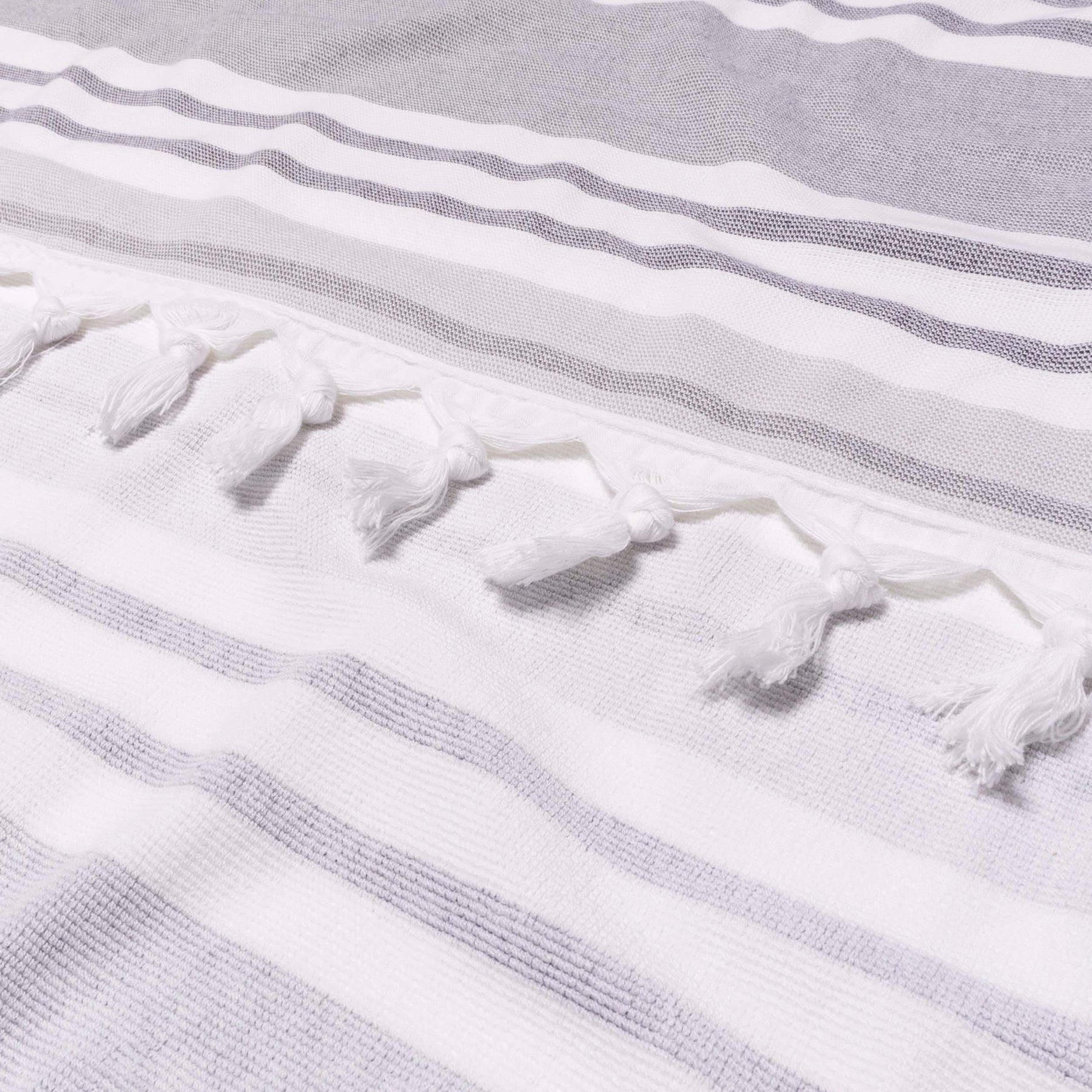 Racer Stripe Fouta 4 Piece Beach Towel Set with Tassels