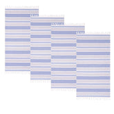 Racer Stripe Fouta 4 Piece Beach Towel Set with Tassels