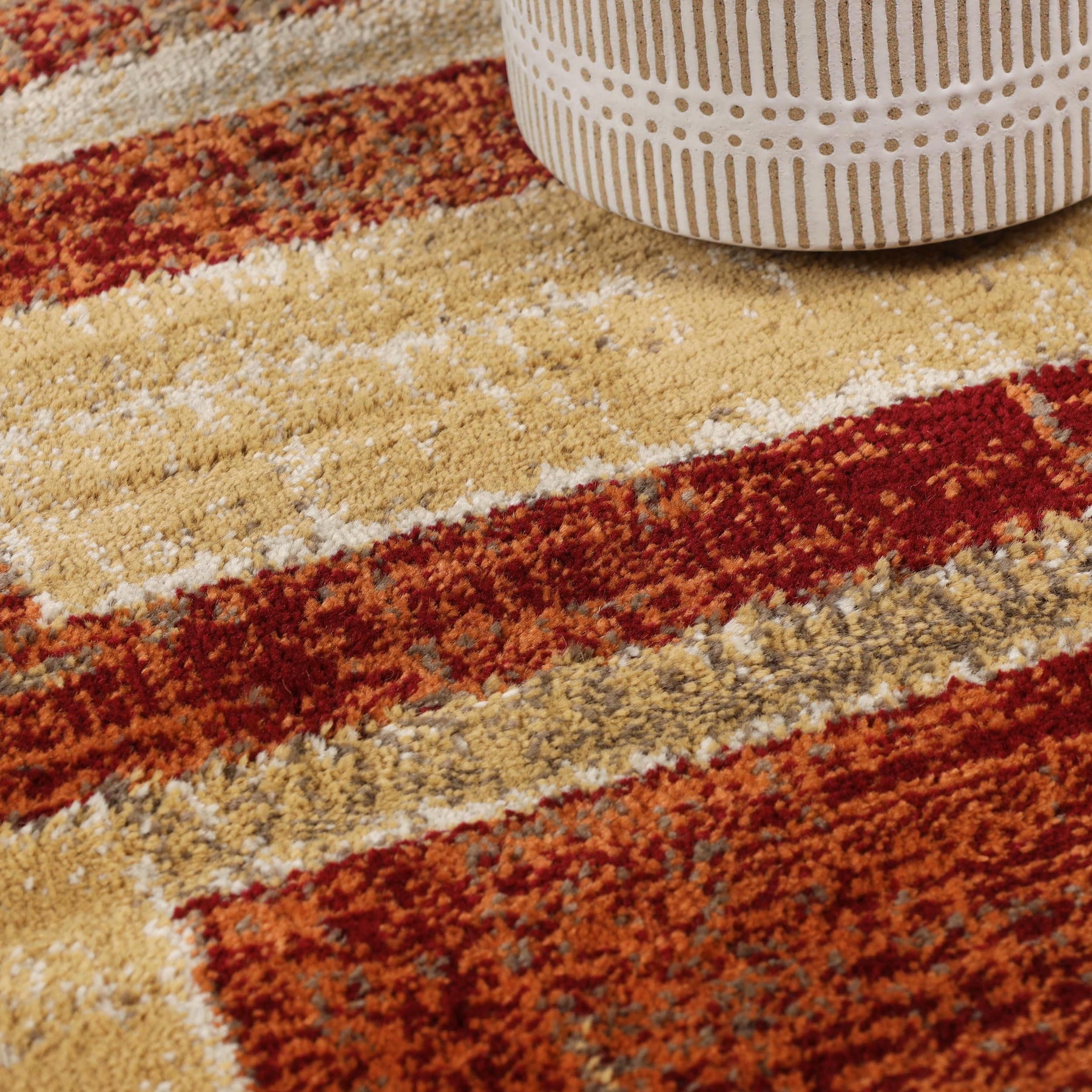 Radko Modern Striped Indoor Area Rugs or Runner Rug