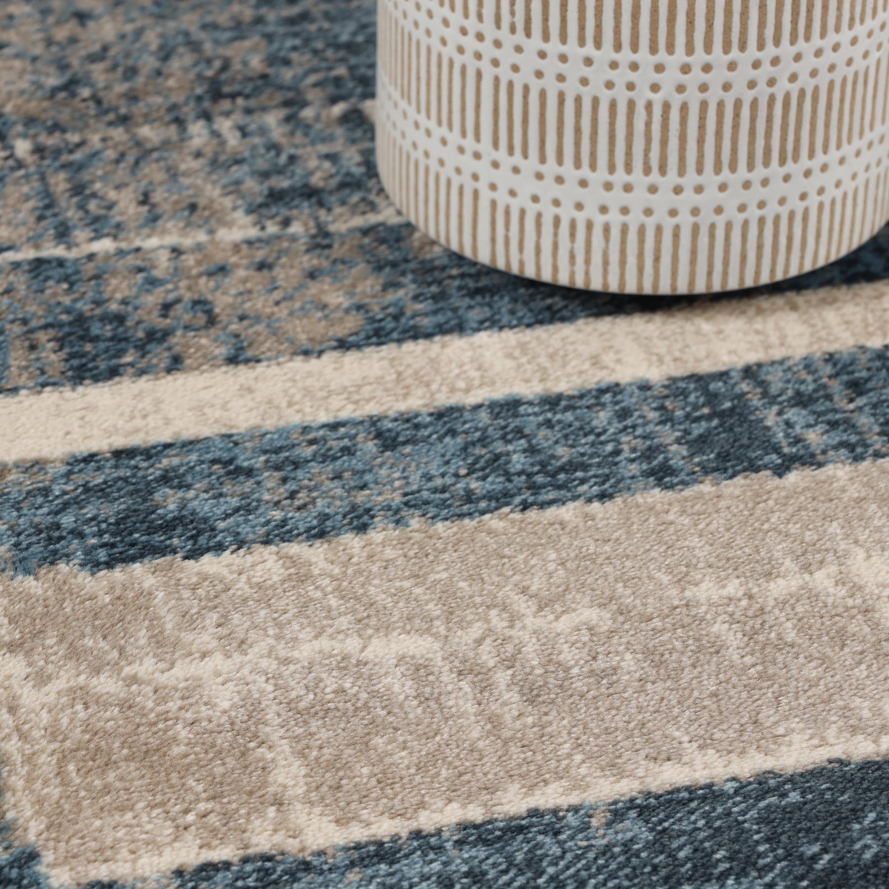 Radko Modern Striped Indoor Area Rugs or Runner Rug