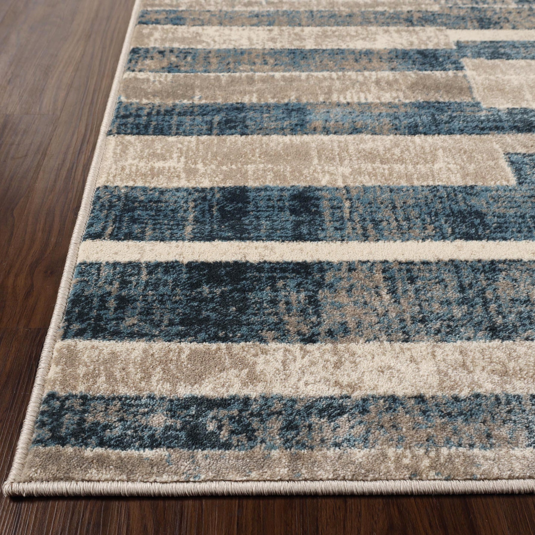 Radko Modern Striped Indoor Area Rugs or Runner Rug