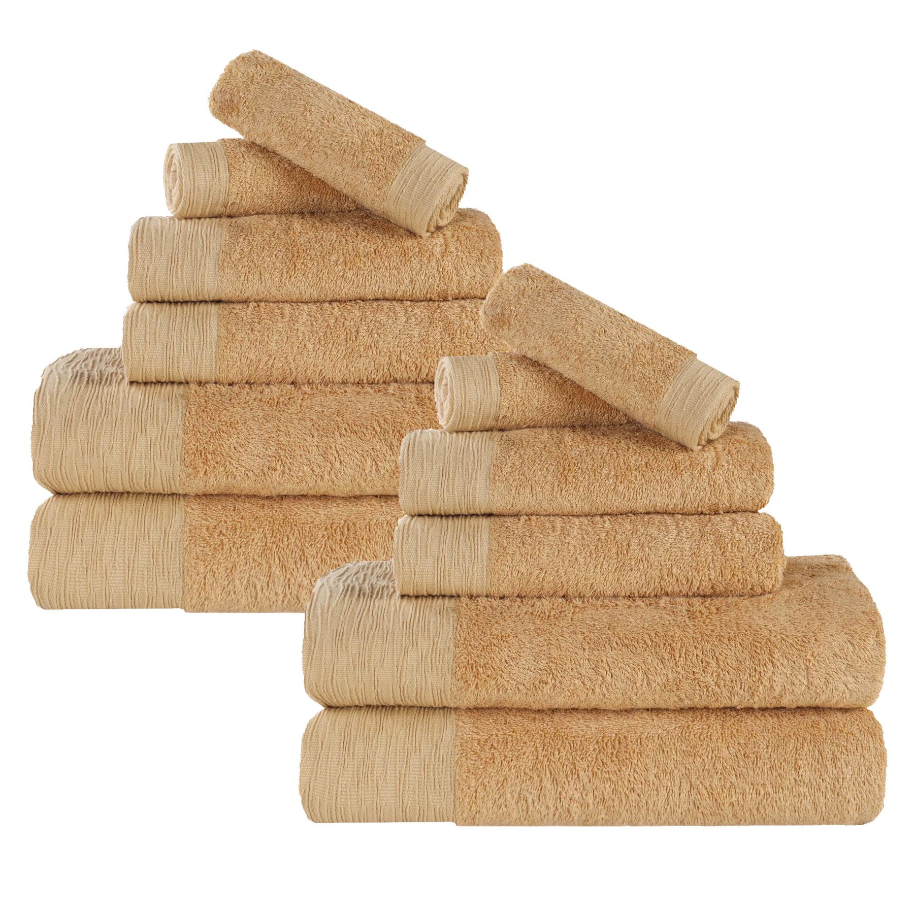 Rayon from Bamboo Eco-Friendly Fluffy Soft Solid 12 Piece Towel Set