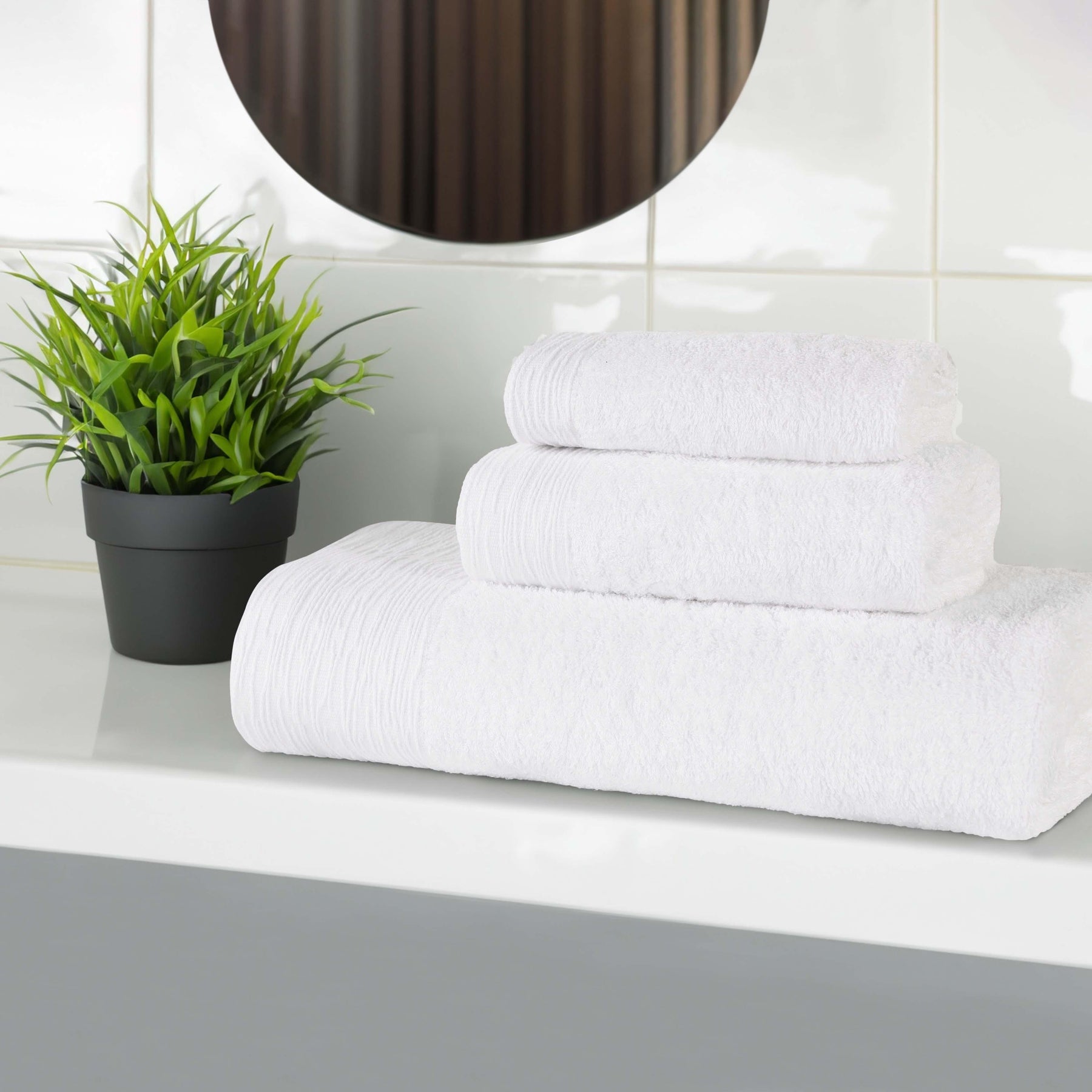 Rayon from Bamboo Eco-Friendly Fluffy Soft Solid 3 Piece Towel Set