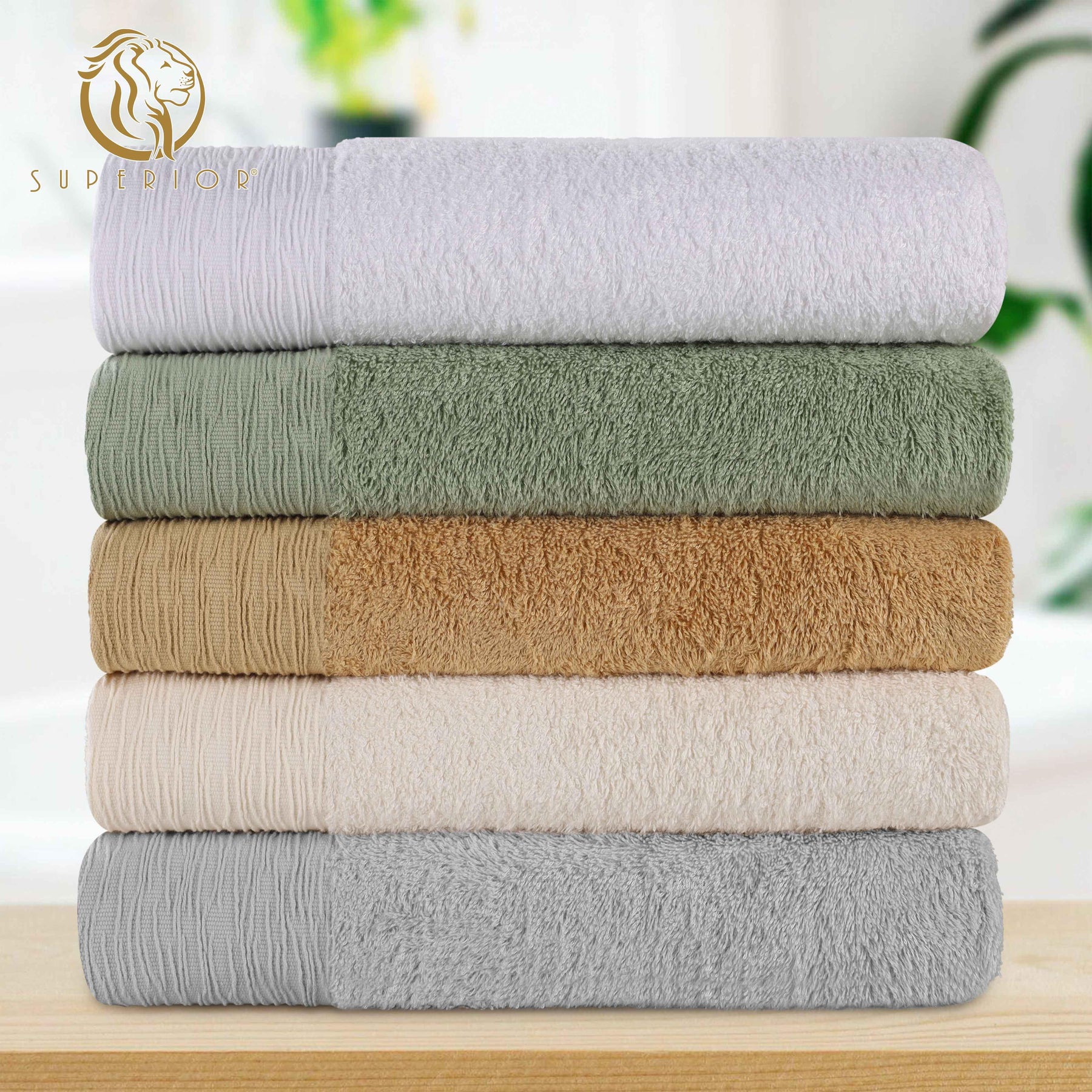 Rayon from Bamboo Eco-Friendly Fluffy Soft Solid 8 Piece Towel Set