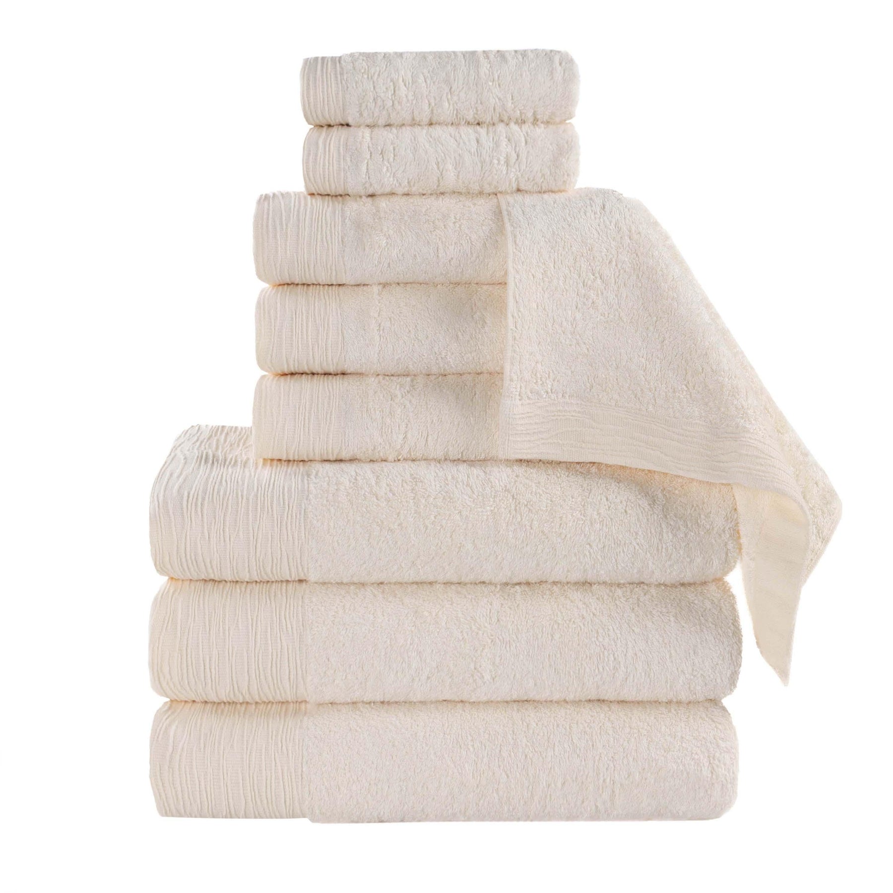 Rayon from Bamboo Eco-Friendly Fluffy Soft Solid 9 Piece Towel Set
