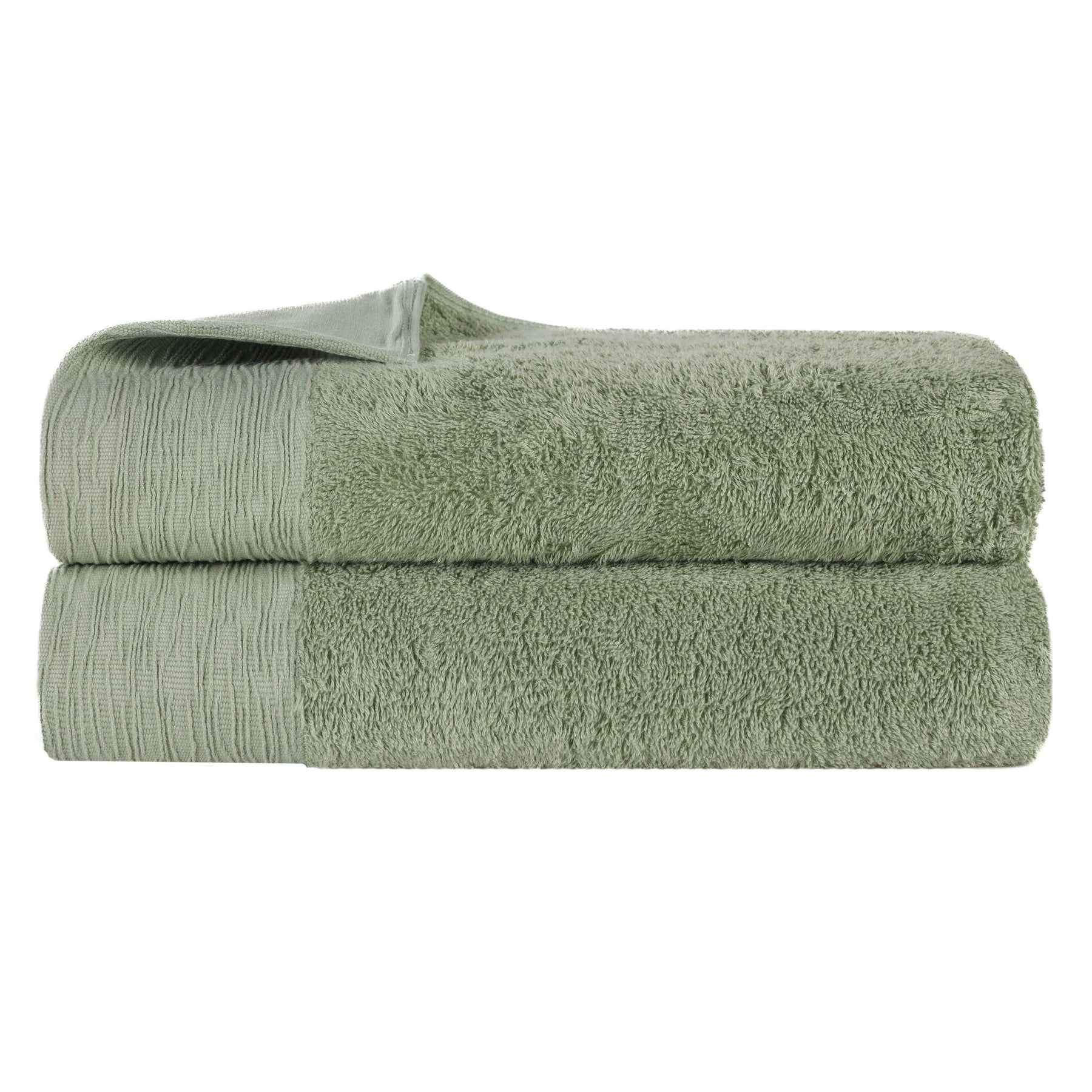 Rayon from Bamboo Eco-Friendly Fluffy Soft Solid Bath Sheet Set of 2