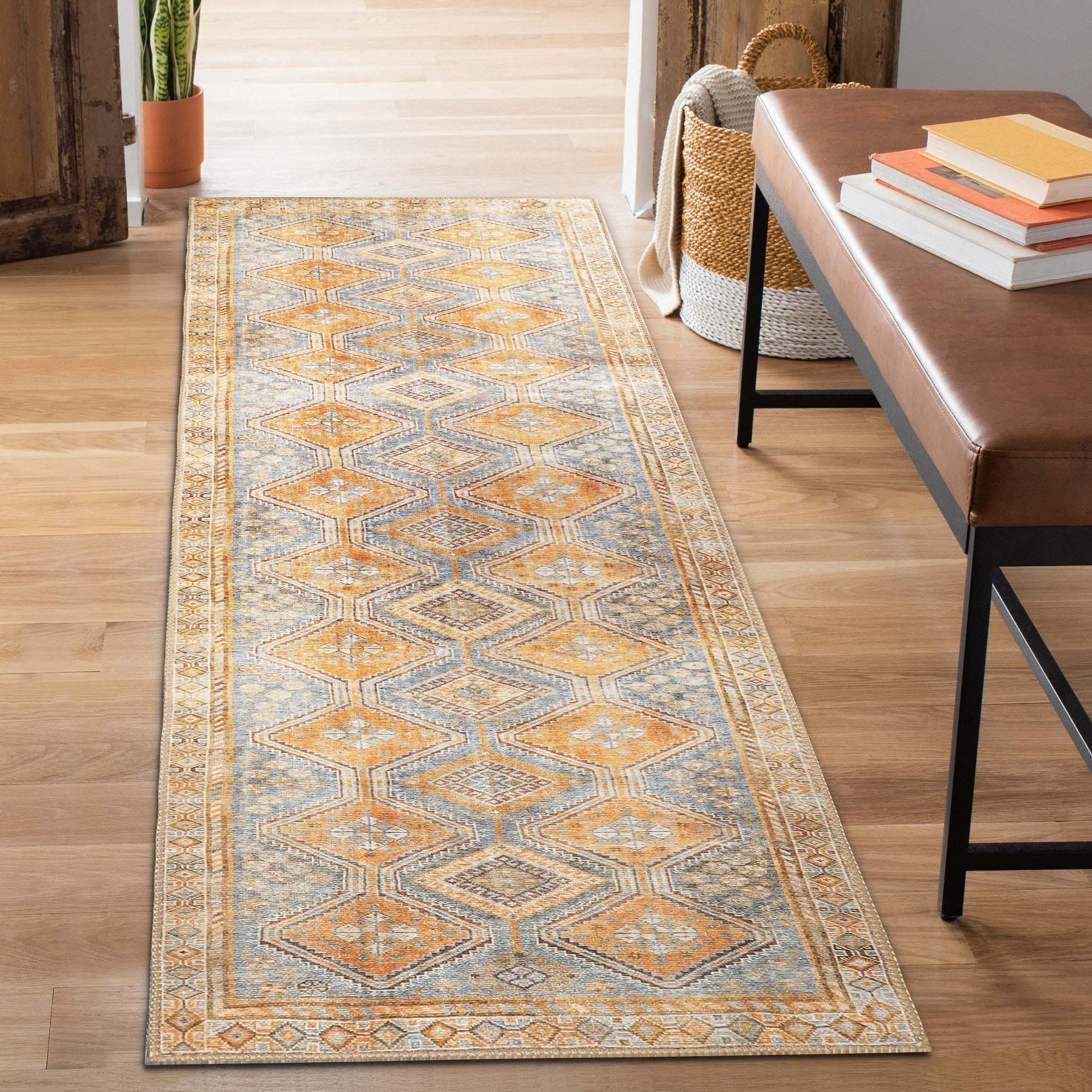 Ren Southwestern Geometric Diamonds Indoor Area Rug Or Runner