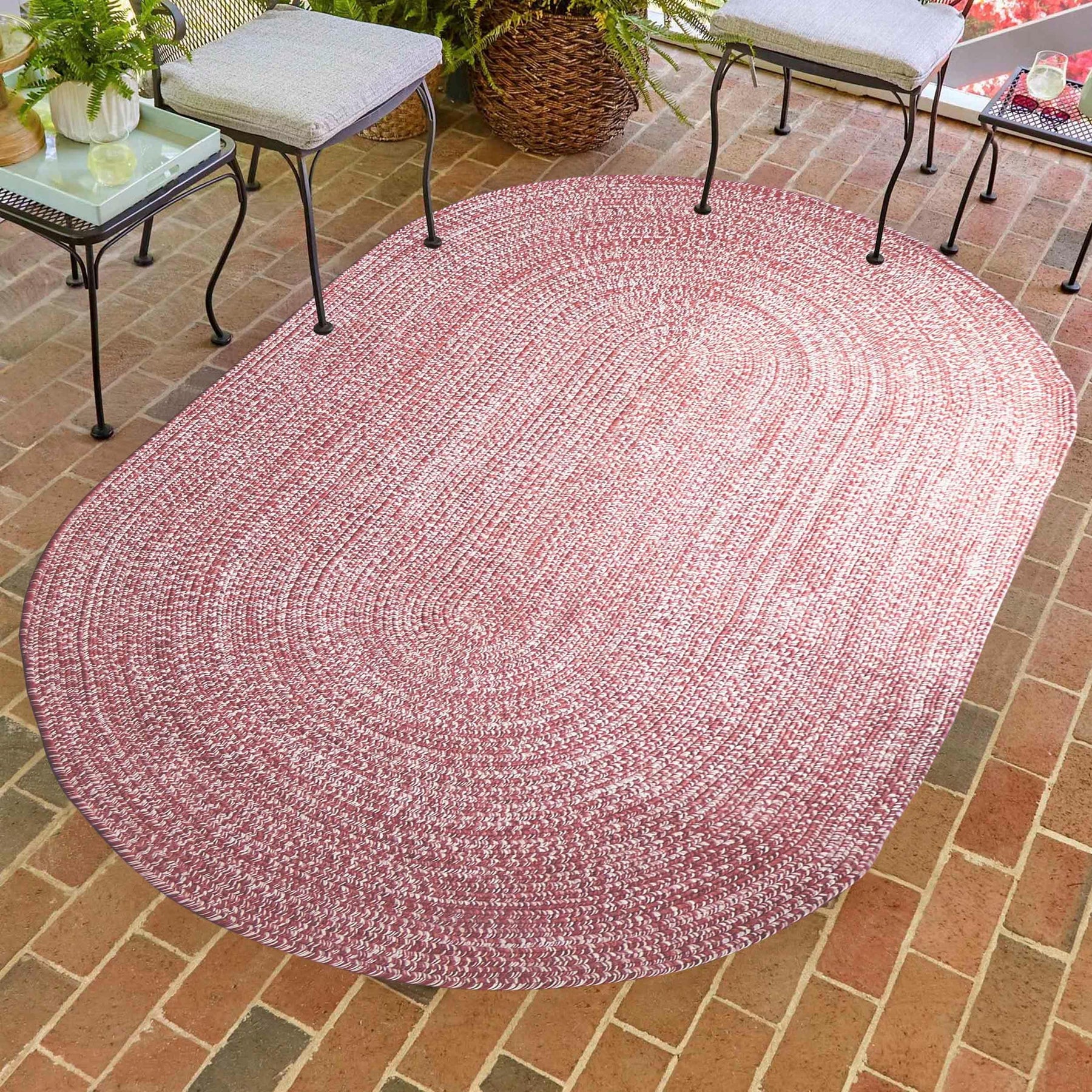 Reversible Braided Eco-Friendly Area Rug Indoor Outdoor Rugs