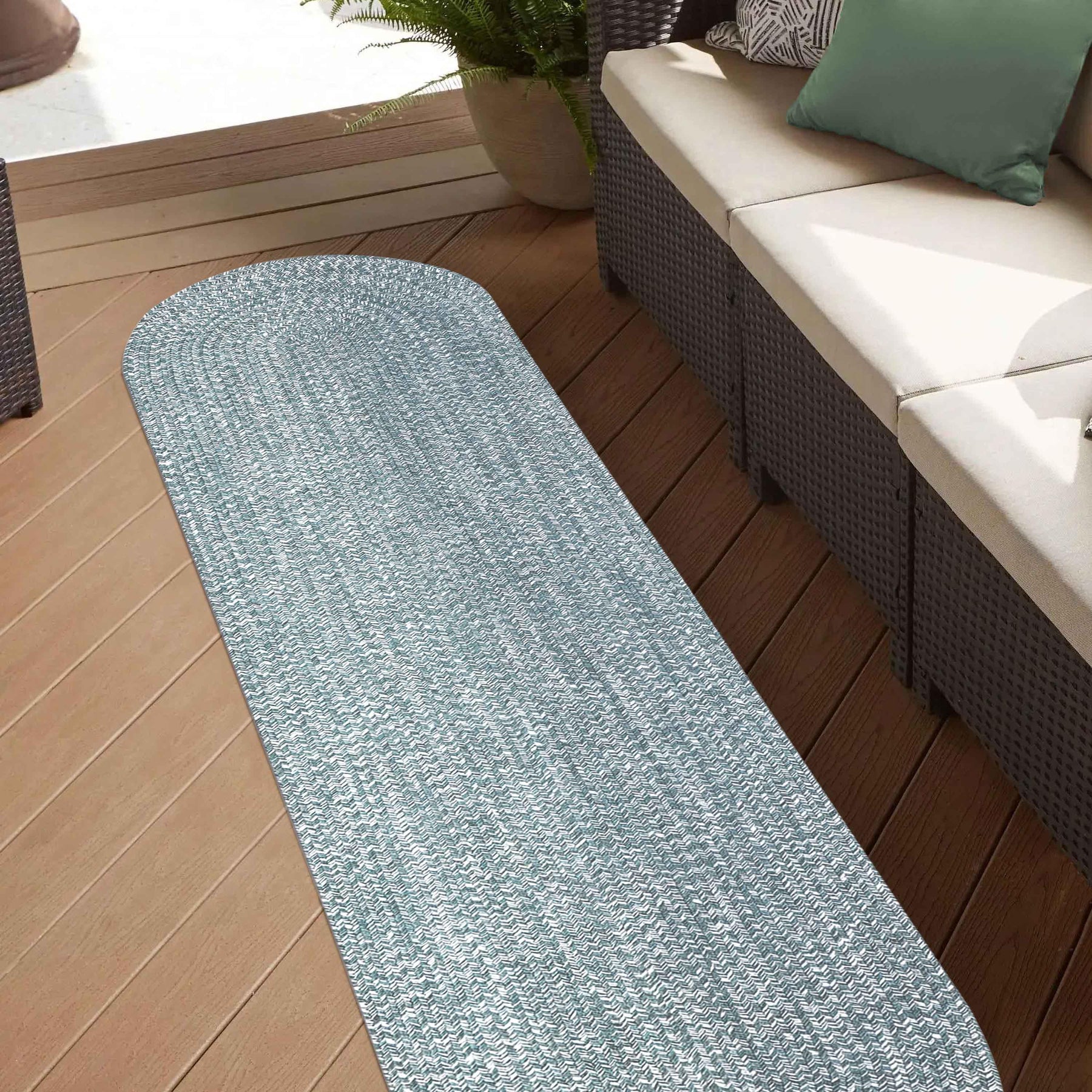 Reversible Braided Eco-Friendly Area Rug Indoor Outdoor Rugs