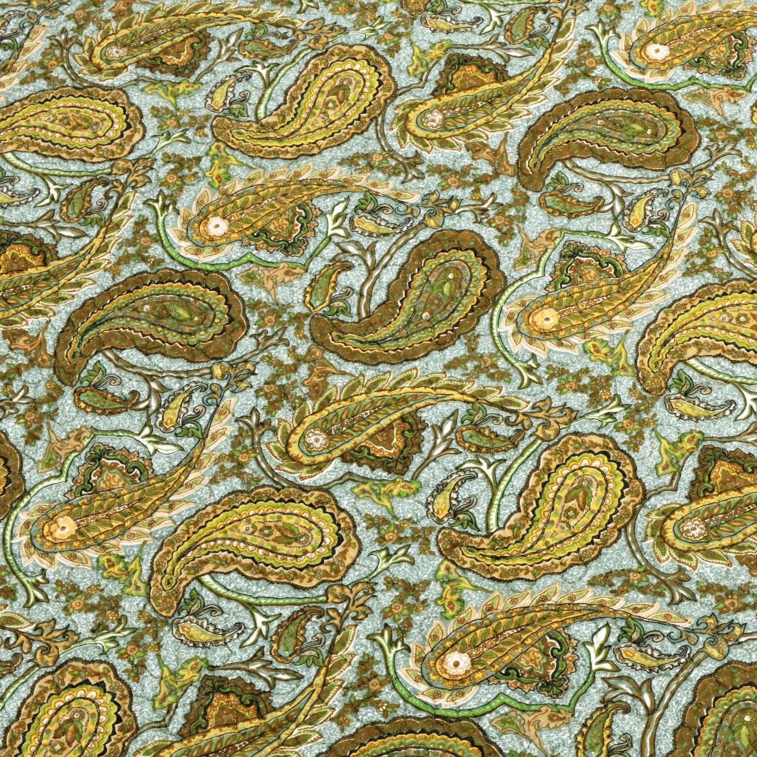 Reversible Moroccan Paisley Cotton Quilt Set