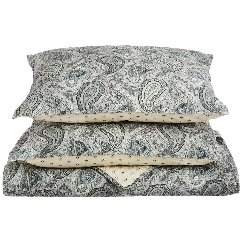 Reversible Moroccan Paisley Cotton Quilt Set