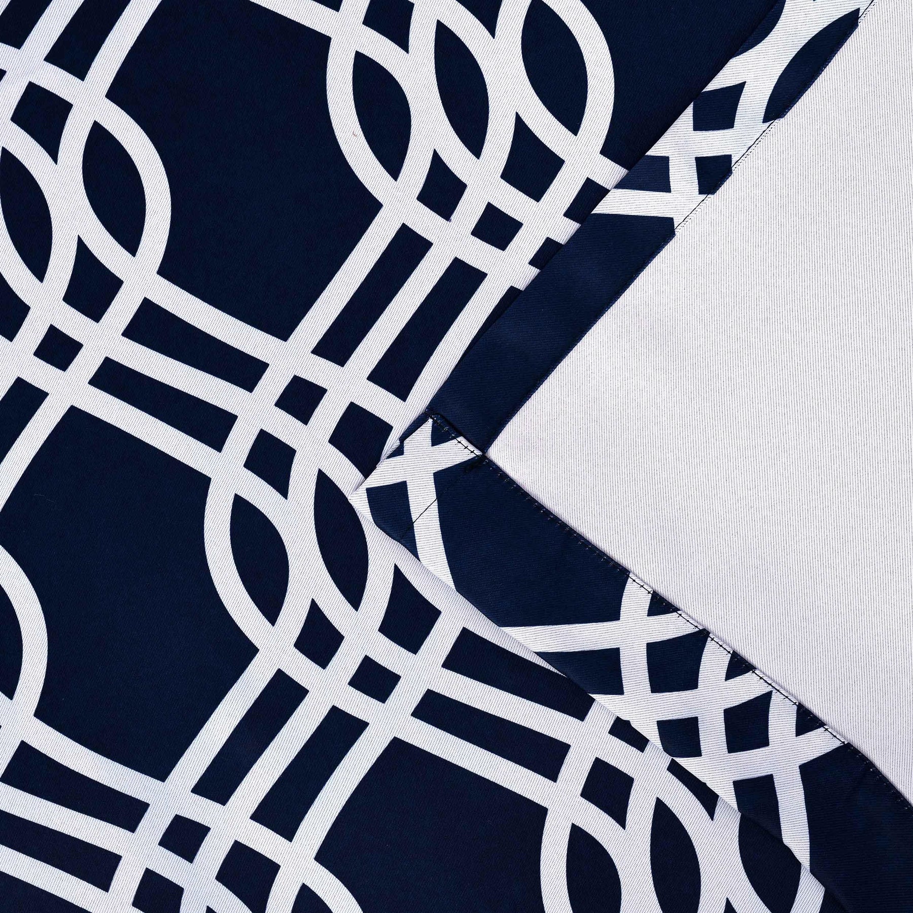Ribbon Trellis Washable Room Darkening Blackout Curtains, Set of 2