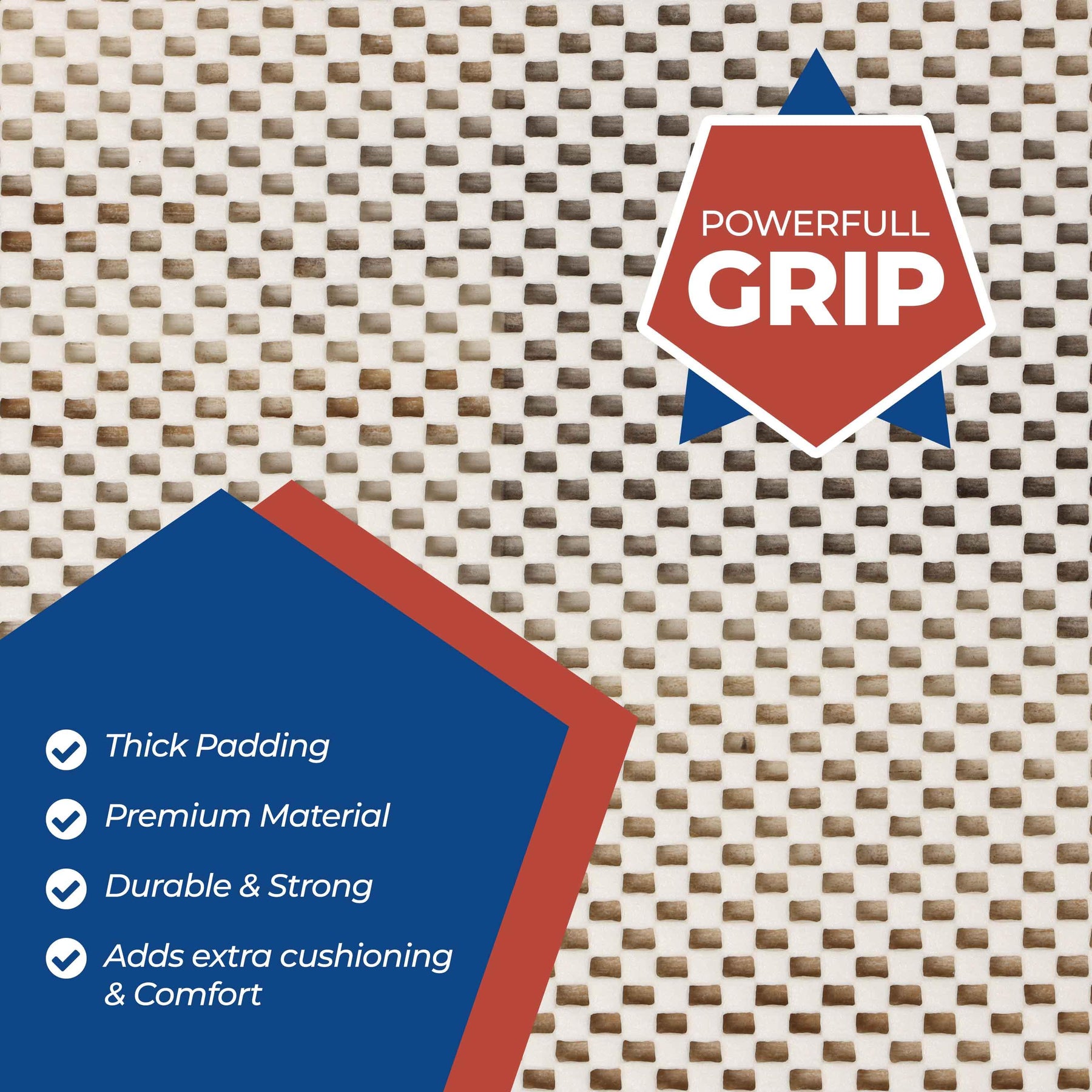 Rio Reversible Non-Slip Ultra-Grip Foam Mesh Indoor Area Rug Pad