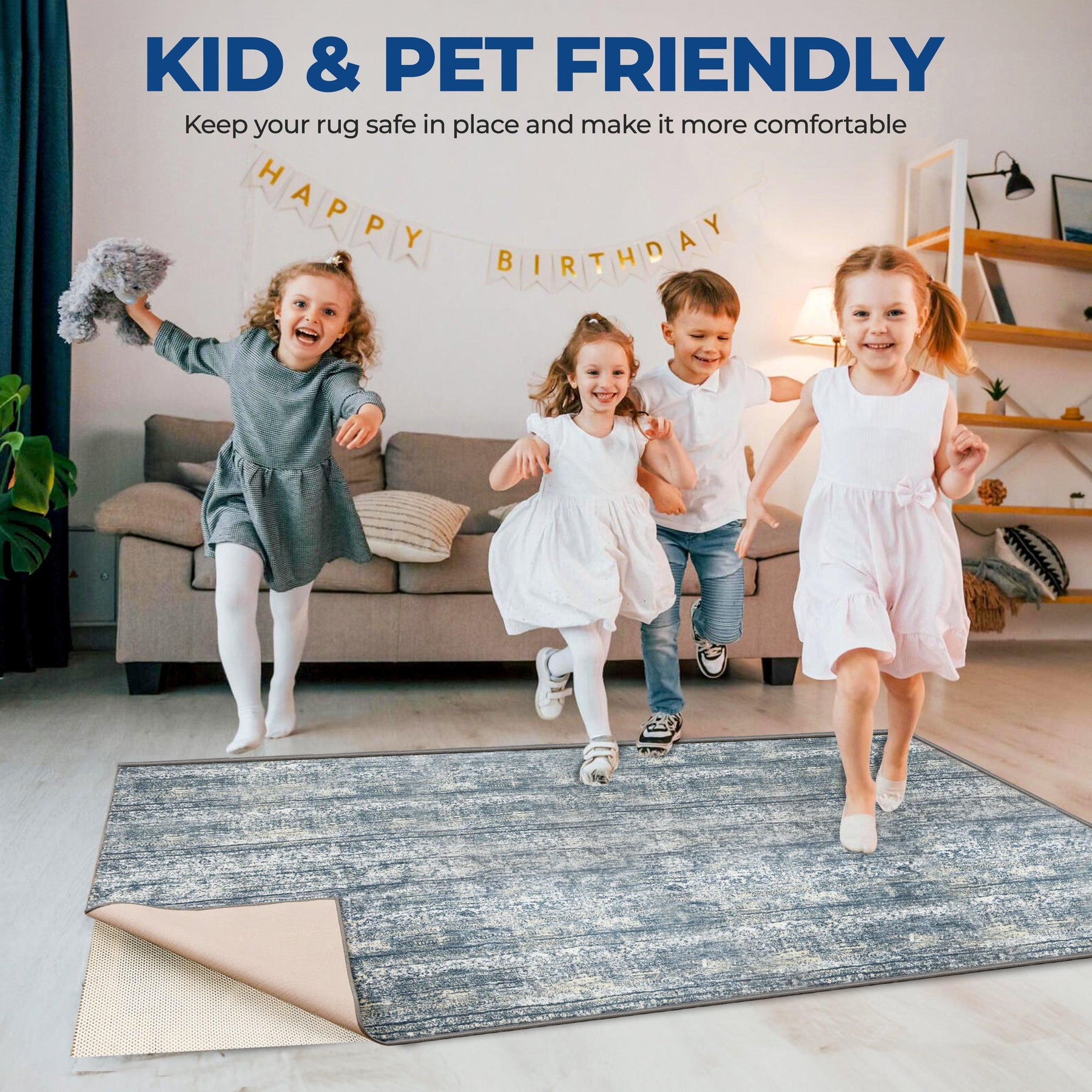 Rio Reversible Non-Slip Ultra-Grip Foam Mesh Indoor Area Rug Pad