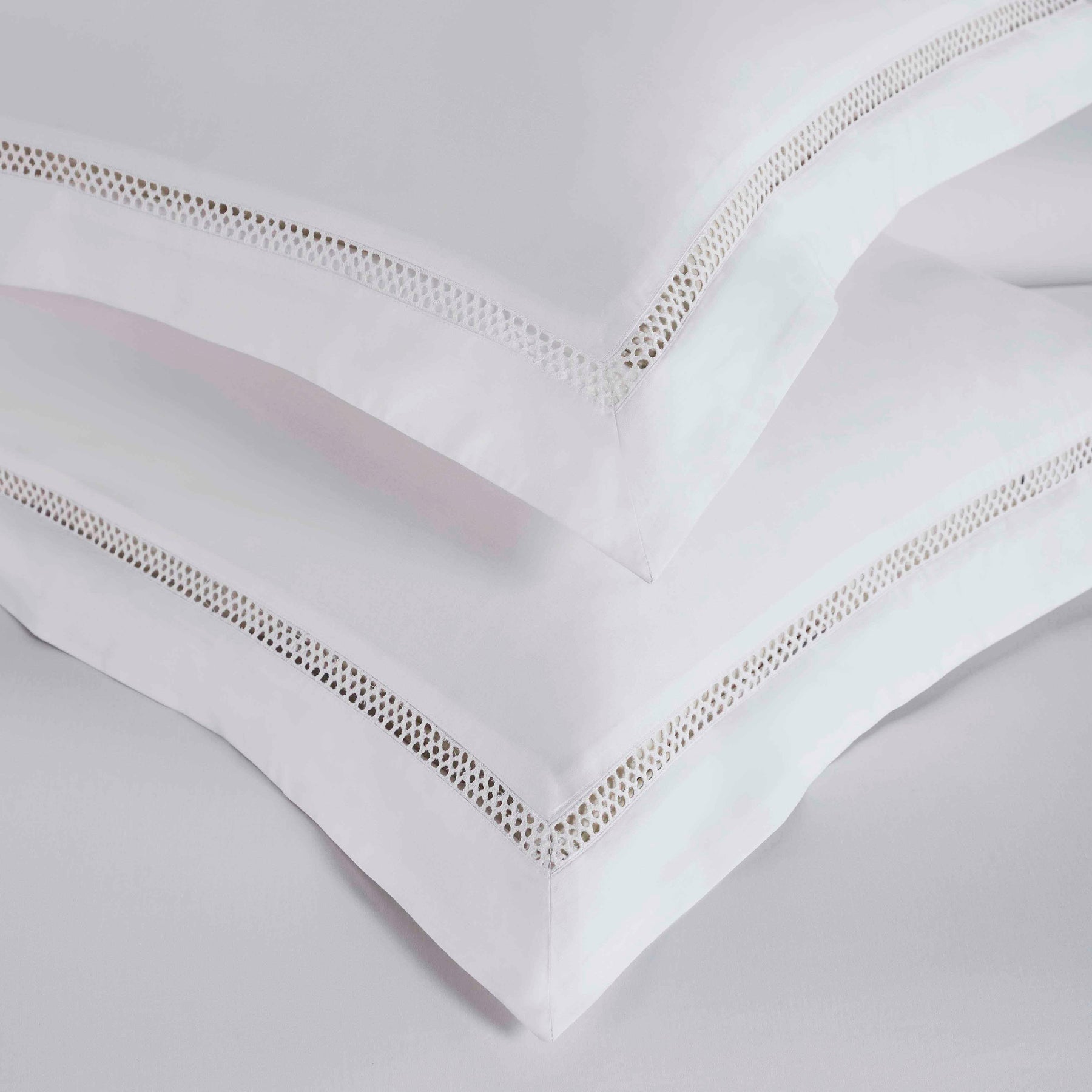 Riverton Cotton Cross-Stitch Embroidered 3 Piece Duvet Cover Set