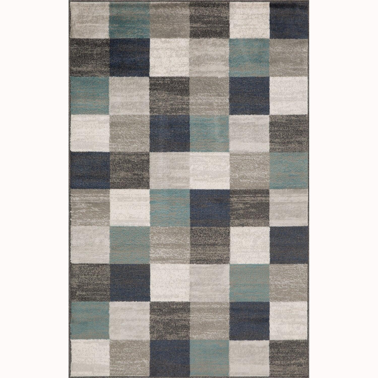 Rockaway Modern Geometric Checkered Indoor Area Rug Or Runner