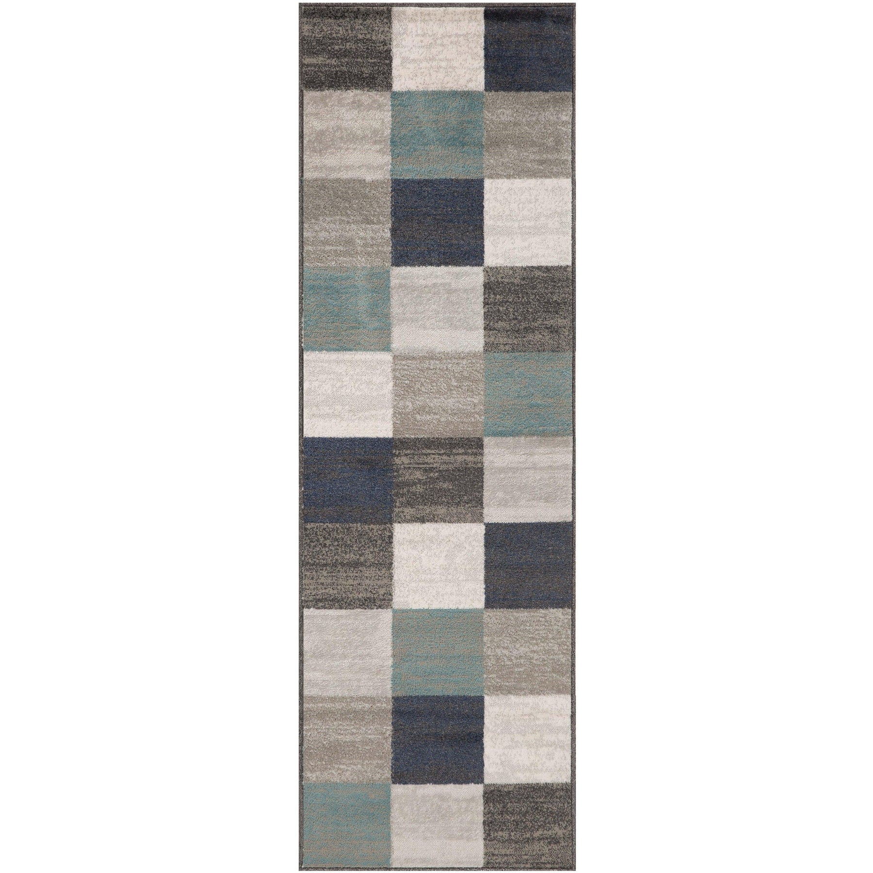 Rockaway Modern Geometric Checkered Indoor Area Rug Or Runner