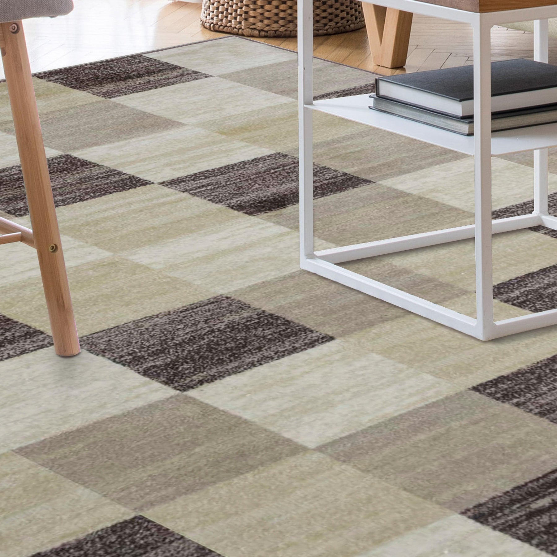 Rockaway Modern Geometric Checkered Indoor Area Rug Or Runner