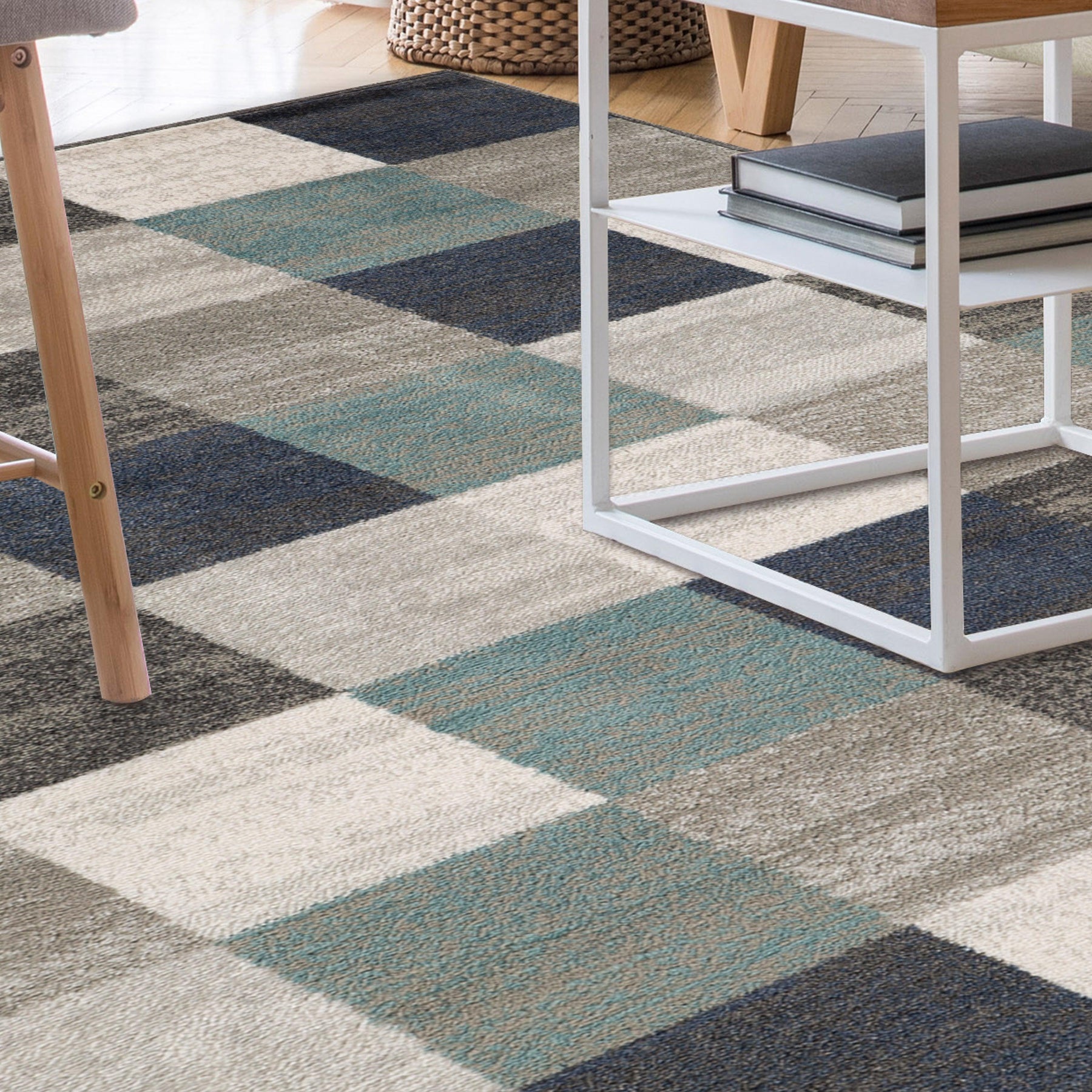Rockaway Modern Geometric Checkered Indoor Area Rug Or Runner