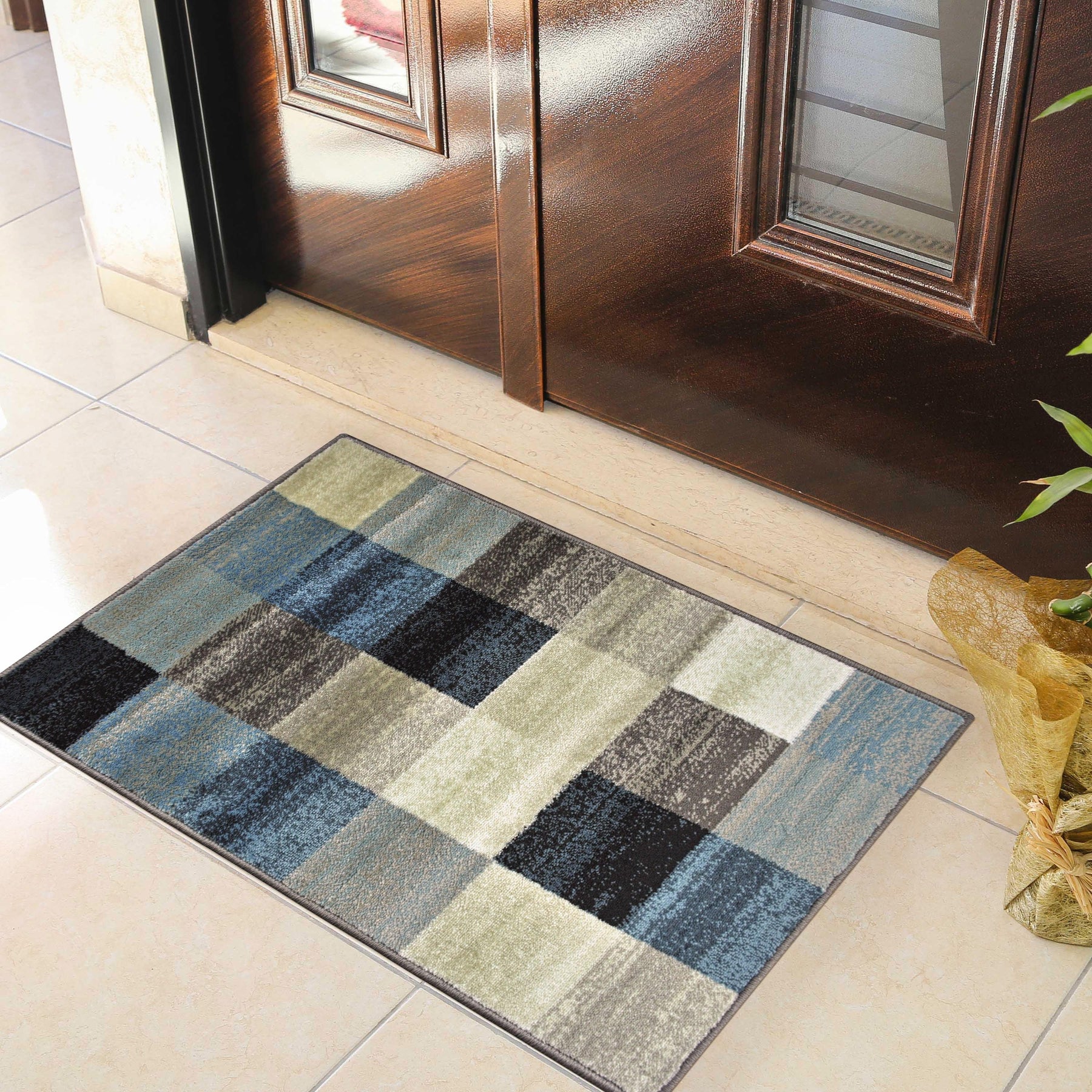 Rockaway Modern Geometric Checkered Indoor Area Rug Or Runner