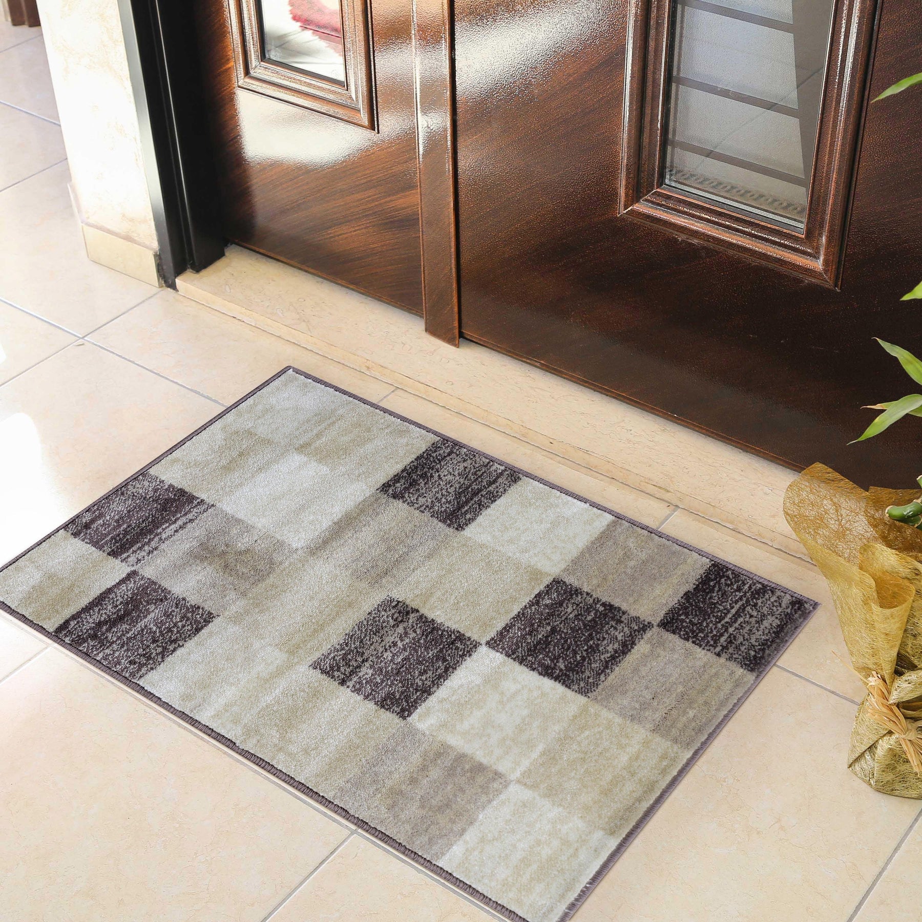 Rockaway Modern Geometric Checkered Indoor Area Rug Or Runner