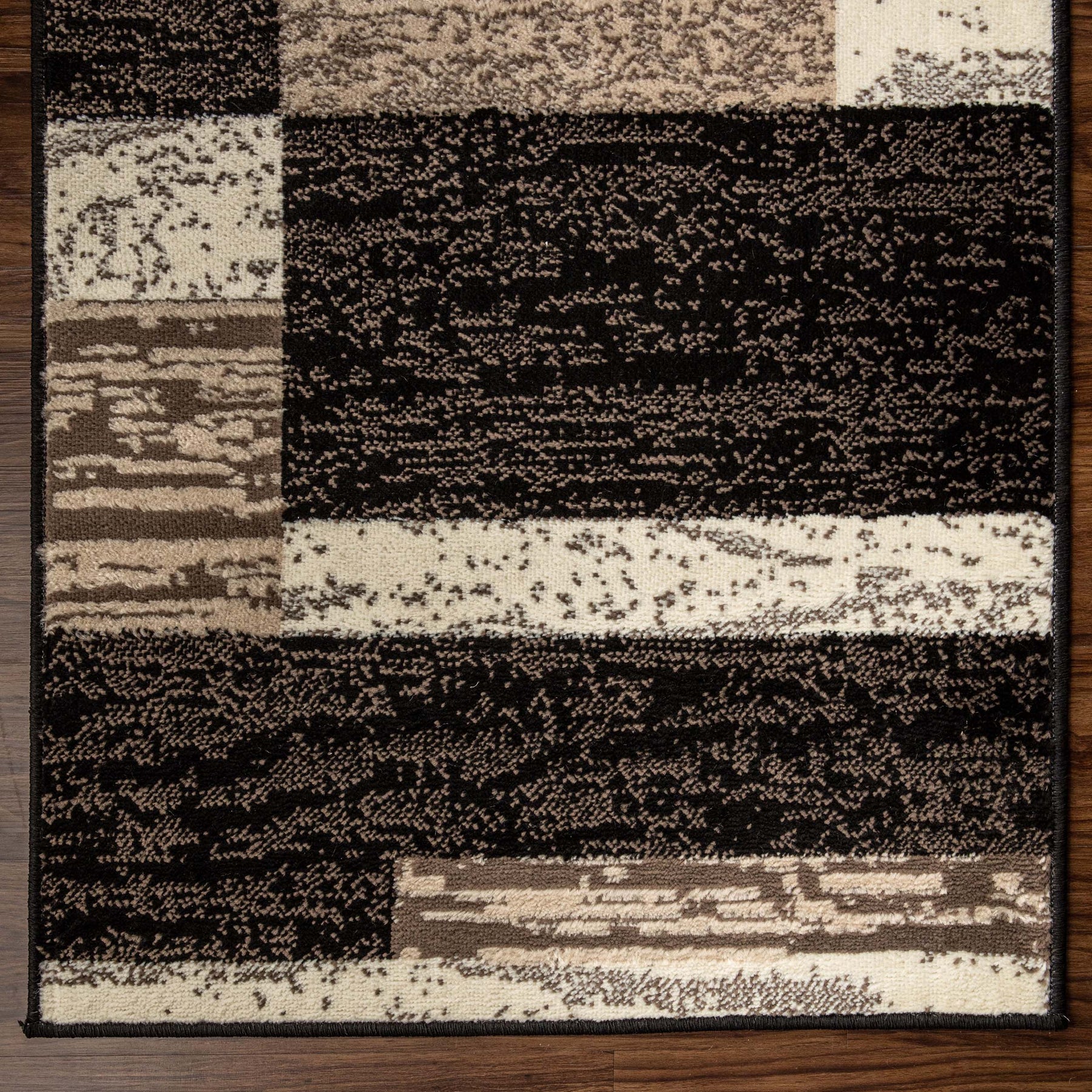 Rockwood Modern Geometric Patchwork Indoor Area Rug or Runner