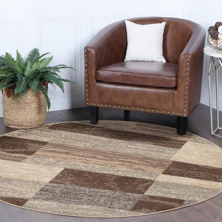 Rockwood Modern Geometric Patchwork Indoor Area Rug or Runner