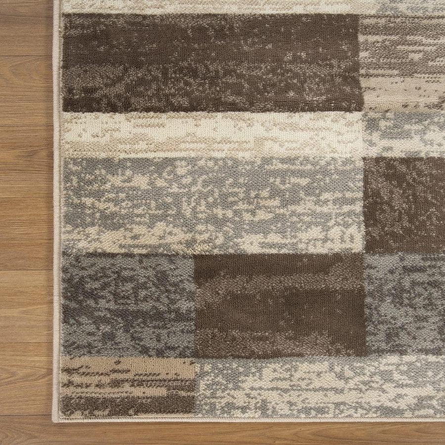 Rockwood Modern Geometric Patchwork Indoor Area Rug or Runner