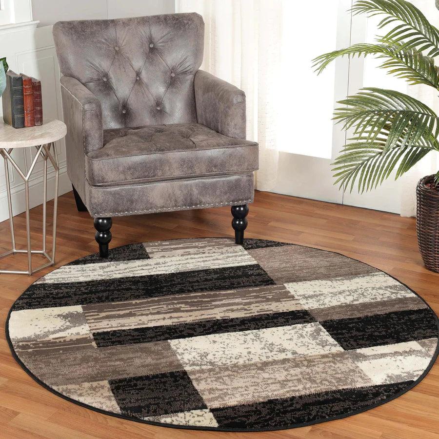 Rockwood Modern Geometric Patchwork Indoor Area Rug or Runner
