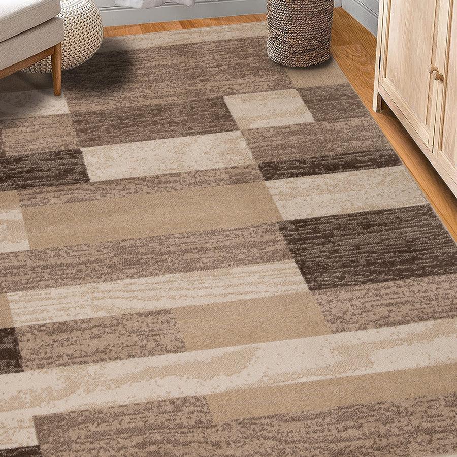 Rockwood Modern Geometric Patchwork Indoor Area Rug or Runner