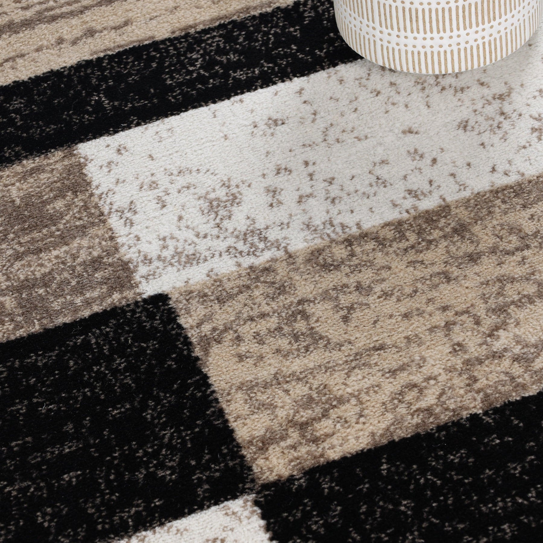 Rockwood Modern Geometric Patchwork Indoor Area Rug or Runner