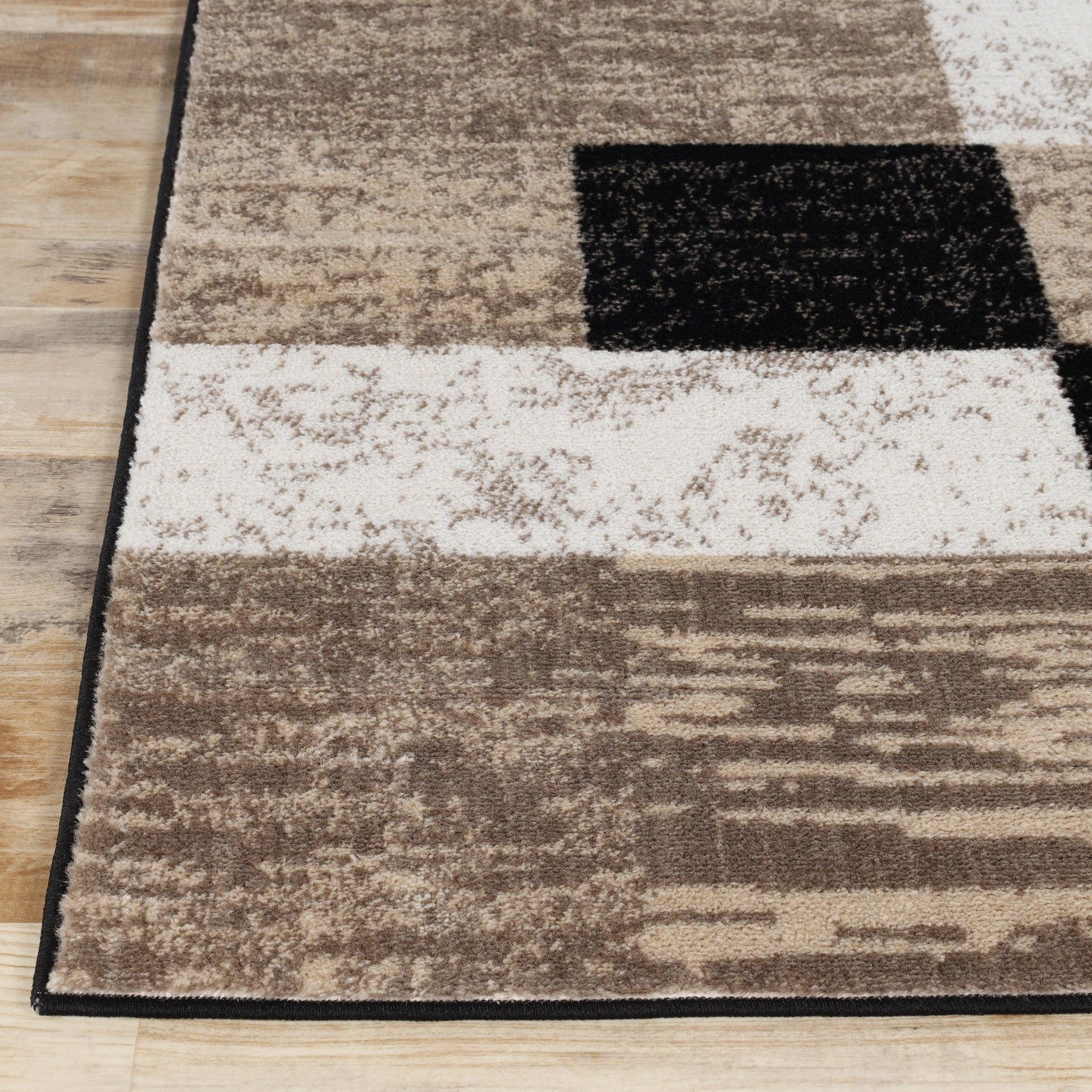 Rockwood Modern Geometric Patchwork Indoor Area Rug or Runner