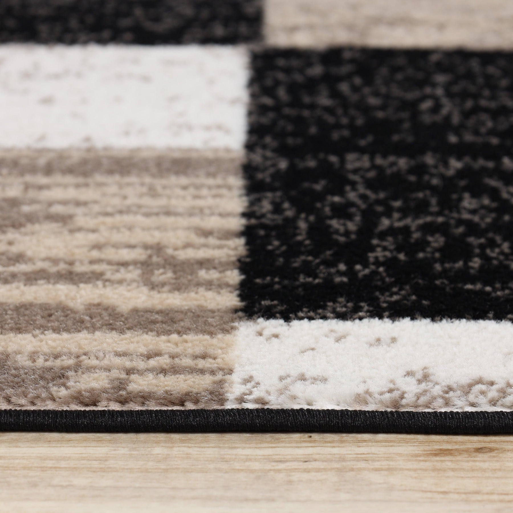 Rockwood Modern Geometric Patchwork Indoor Area Rug or Runner