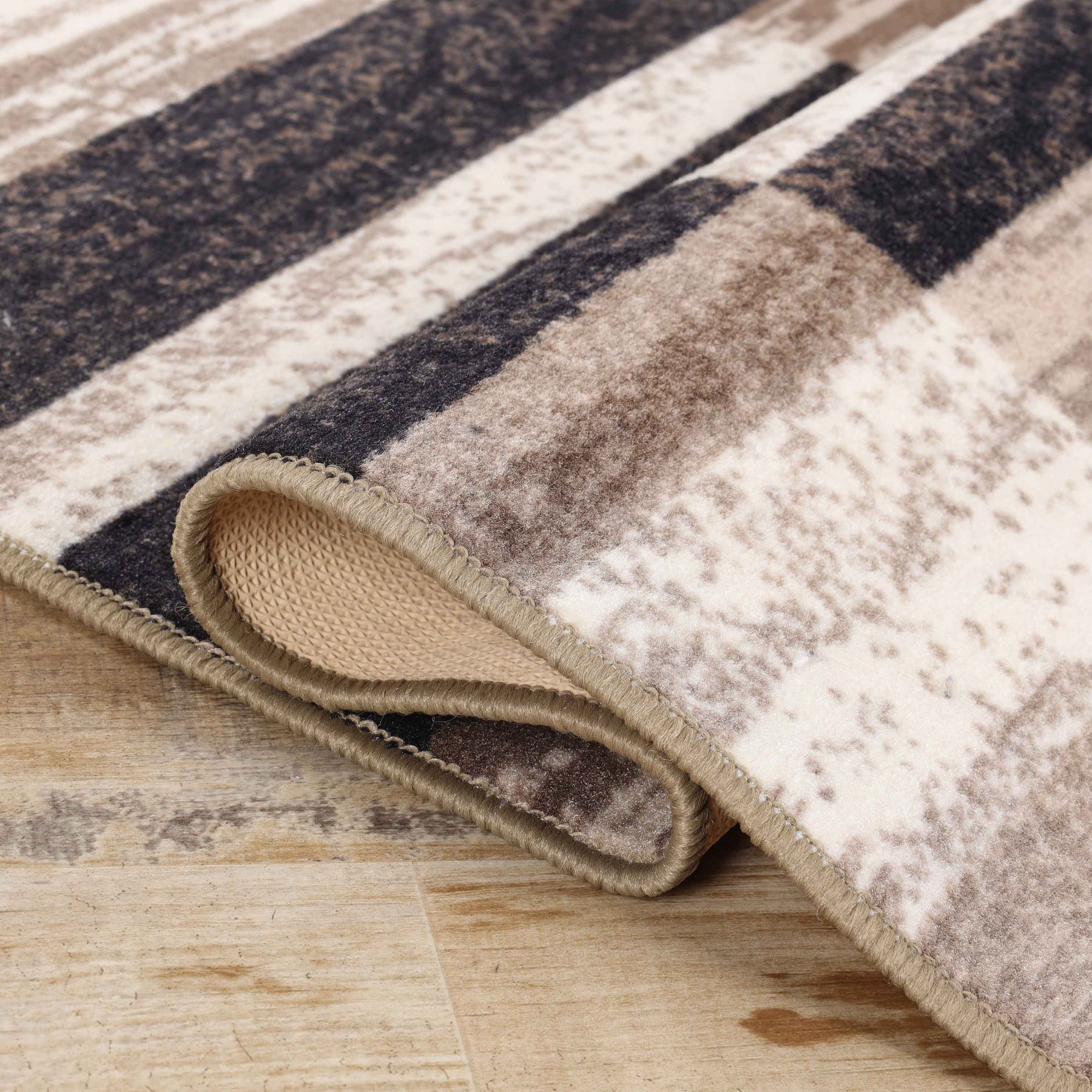 Rockwood Patchwork Non-Slip Indoor Washable Area Rug