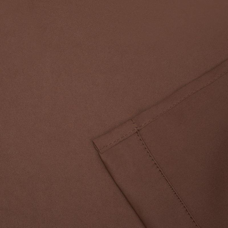 Rod Pocket Room Darkening Solid Blackout Curtains, Set of 2
