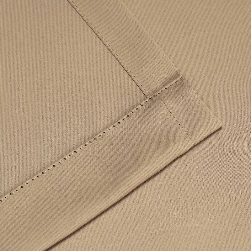 Rod Pocket Room Darkening Solid Blackout Curtains, Set of 2