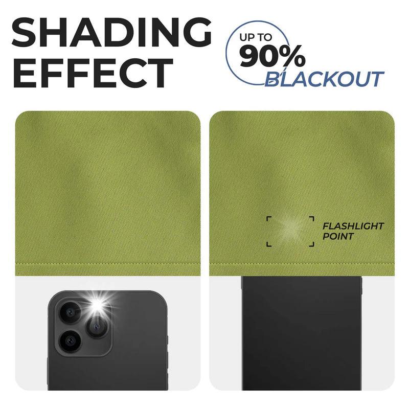 Rod Pocket Room Darkening Solid Blackout Curtains, Set of 2