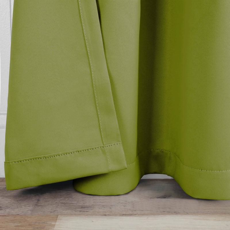 Rod Pocket Room Darkening Solid Blackout Curtains, Set of 2